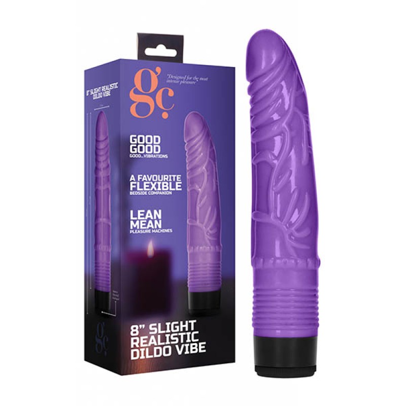 GC. 8'' Slight Realistic Dildo Vibe - Purple